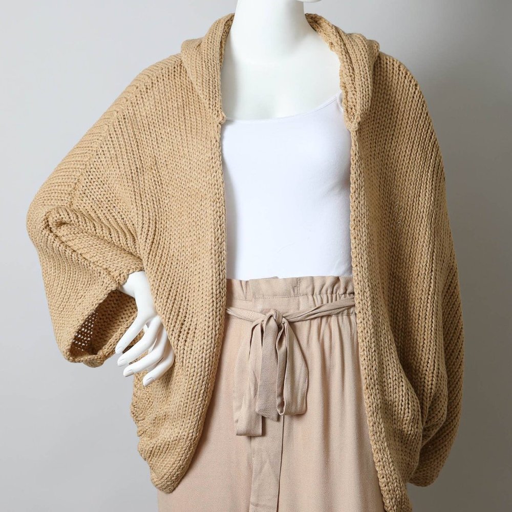 Cozy Nights Hooded Rib Knit Cardigan MOCHA - Picture 4 of 6